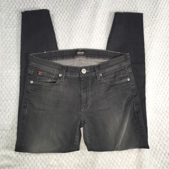 Hudson Jeans, Krista Super Skinny, gray, size 28. Raw hem, factory fading, EUC - Picture 2 of 11
